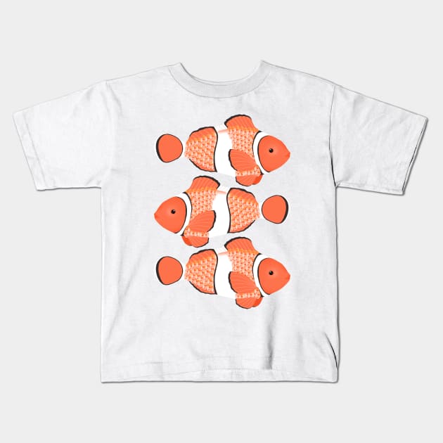 Clown fish - Mandarin Garnet Kids T-Shirt by Aline Eg